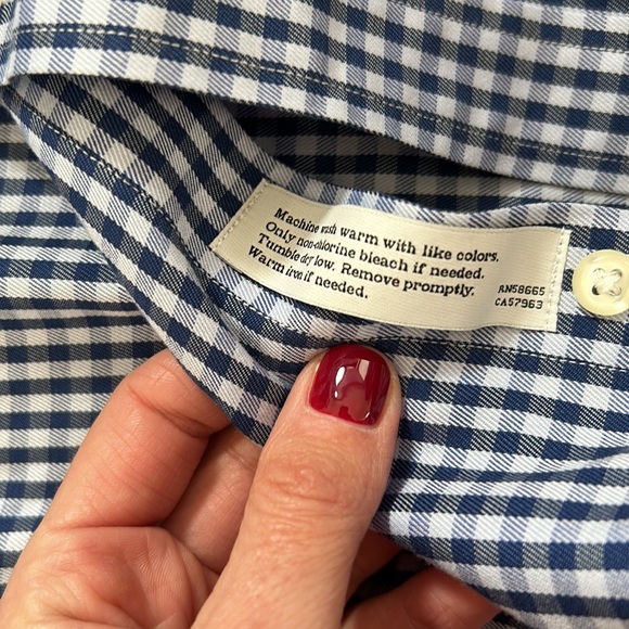 NBW Nordstrom Mens Shop Wrinkle-Free Trim Fit Button Down Shirt, 15.5” 32-33 - Picture 10 of 10